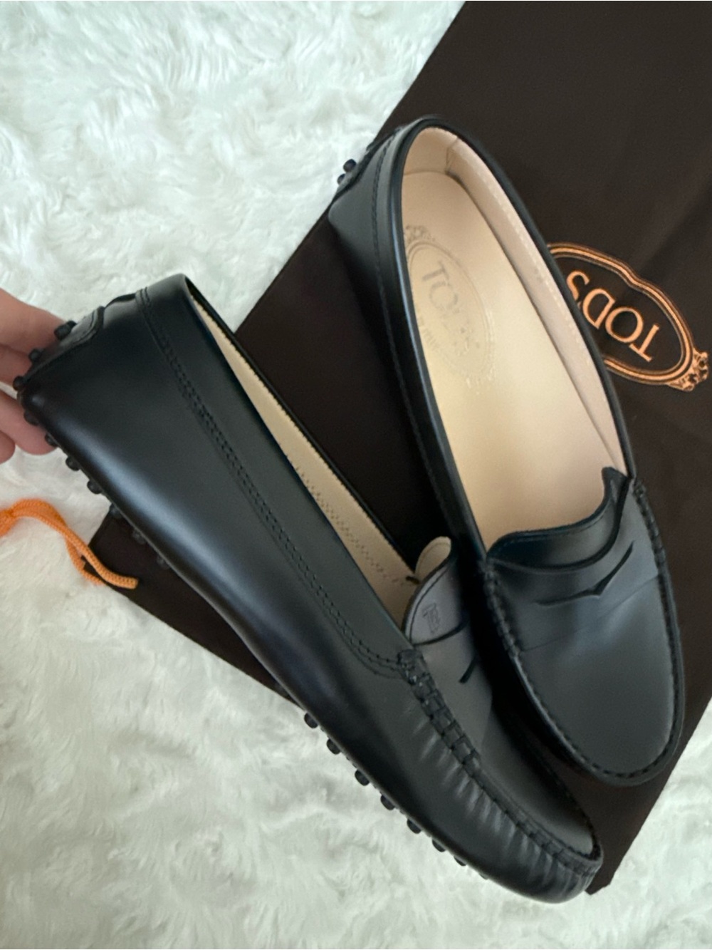 NEW Tod's Gommini Leather Driver Penny Loafers Moccasins - Picture 2 of 15